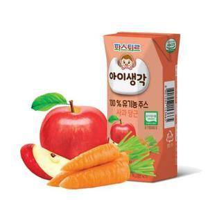 파스퇴르 아이생각 유기농주스 사과.당근 125ml x 24