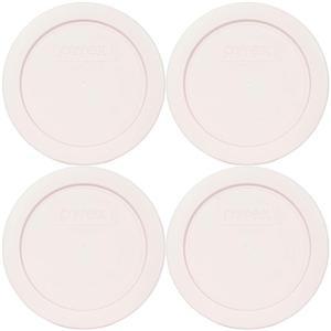 파이렉스 Pyrex 7200PC Nouveau 핑크 원형 플라스틱 식품 보관 교체 뚜껑 4팩 미국 제조