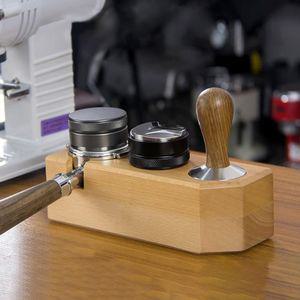 바리스타 우드 탬퍼받침대(58mm) (느티나무)템 커피 받침대 커피용