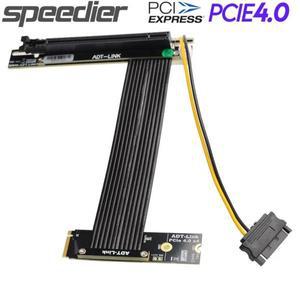 ADT-Link  PCI-E 4.0x16 to M.2 NVMe SSD 익스텐션 케이블 4 세대 키 라이저 카드 어댑터 SATA 전원 GPU 점