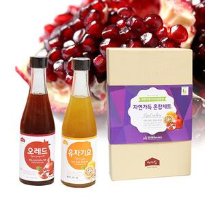 유기농 에덴 선물세트 석류엑기스(300ml) + 유자엑기스(300ml)고흥석류 고흥유자