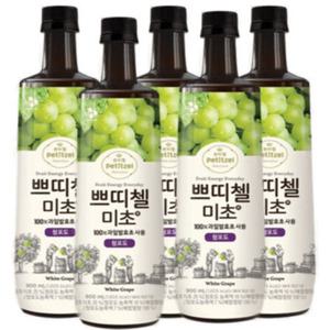 쁘띠첼 미초 청포도 900ml x5개