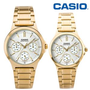 [CASIO] 카시오 정품 멀티펑션 남/여 커플 손목시계 MTP-V300G-7A/LTP-V300G-7A
