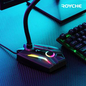 로이체 RGB LED 게이밍 스탠드 USB 마이크 RSM-G200