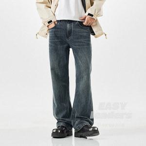 남자 네이비 슬랙스 가을 플레어 스트리트패션 겨울 데님팬츠 청바지 남성 EO4