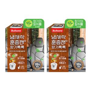 [혜택가12,720원]불스원 냄새싹 훈증캔 플러스 숲속향(에어컨/차량실내 겸용), 2개