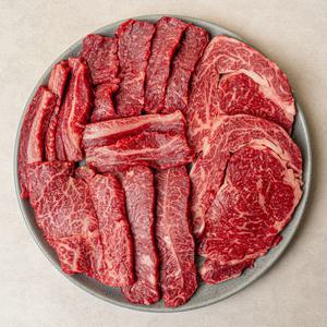 [청담] 투뿔한우 1++ M4호 600g(등심300+갈비살300g)