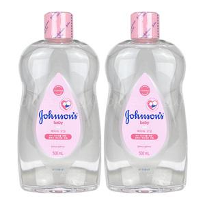 존슨즈 베이비 레귤러 오일 500ml 2개 신생아 아기 유아 마사지 바디 오일