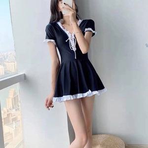 여름 휴가 휴양지 원피스 수영복 체형커버 유교걸 여행 스윔웨어 호텔 워터파크 프릴