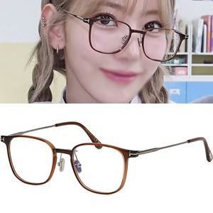 블루라이트차단 안경테 TF5923KB 045 아시안핏 투명 브라운 사각 가벼운 뿔테