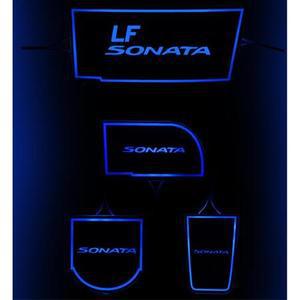 LF소나타 컵홀더 LED 받침 패드 차량용 텀블러컵 튜닝 음료수 유니크 멋있는 캔 꾸미기 실내 차 매트