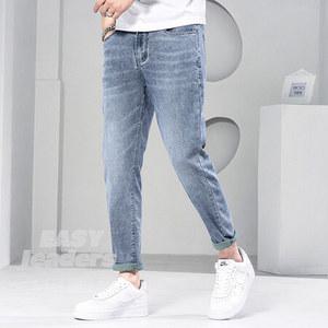남자 루즈핏 데님9부 여름 데일리룩 남성 청바지 슬림 빅사이즈 ES2