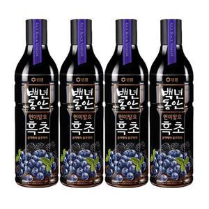샘표 백년동한 현미발효 흑초 블랙베리 블루베리 900ml x 4개
