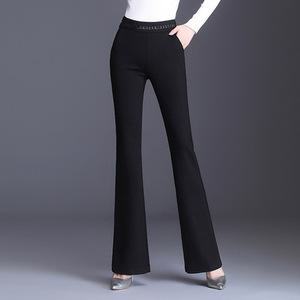 마킷5 여자바지 9부 두툼하게 리카3 정장 가을 기모가 떨어지는 슬림 캐주얼 플레어팬츠 핫 세미