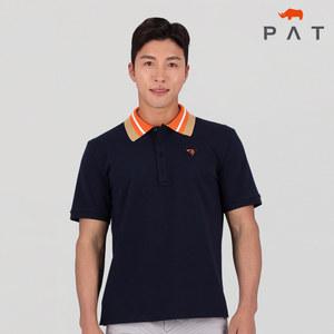 [PAT 남성] 니트배색 폴로 카라 티셔츠_QJ35232