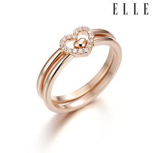 [엘르주얼리] 더블 하트 레이어드링 ELBRWR124