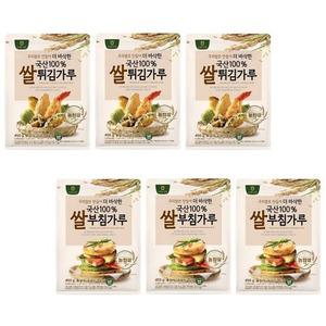 농협식품 우리쌀100% 프리믹스 쌀 튀김가루 450g 3개 + 쌀 부침가루 450g 3개