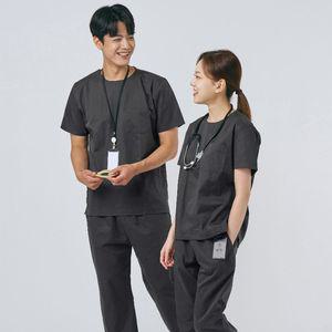 그레이 쿨스판 남성 여성 베이직 크럽복 세트 간호병원유니폼 쇼핑몰 메디컬 단체 사옷