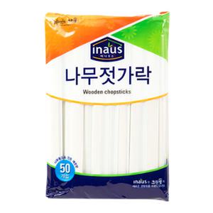 크린랩 크린 나무젓가락 50개 일회용 젓가락 야외