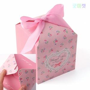굿마켓 리본 선물상자10P 핑크 리본선물상자 초콜릿포장박스