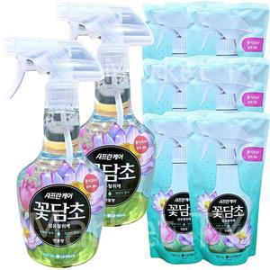샤프란 꽃담초 섬유 연꽃 400mlx2+리필 320mlx6