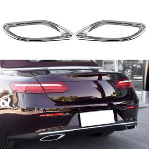 자동차 배기 머플러 커버 트림 크롬 테일 스로트 메르세데스 벤츠 E220 E350 E300 W238 20172018 2개