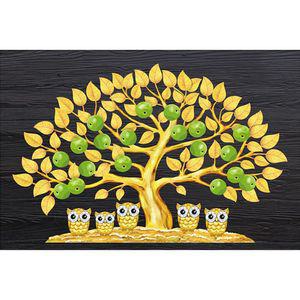 5D 풋사과 패브릭형 부엉이가족 보석십자수 40x60