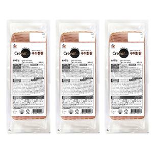 CJ 크레잇 구이한판 슬라이스햄 400g x 3개