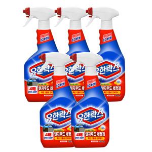 유한락스 렌지후드 세정제 기름때 찌든때 제거 500ml x5개