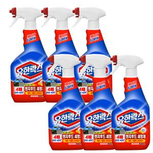 유한락스 렌지후드 세정제 기름때 찌든때 제거 500ml x6개