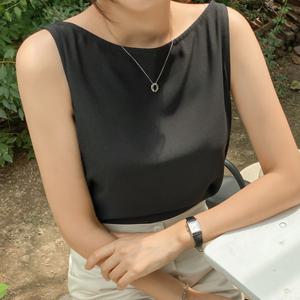 [시크릿라벨]  베이직보트넥나시블라우스