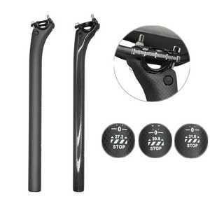 자전거 탄소 섬유 시트 포스트 로고 없음 산악 도로 3K 무광 글로스 부품 25.4mm 27.2mm 30.8mm