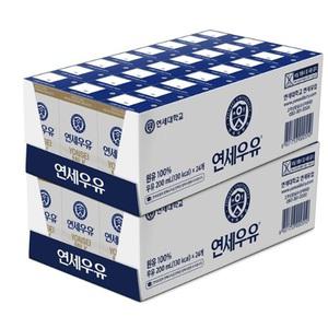 연세우유 멸균우유 200ml X 24 X 2