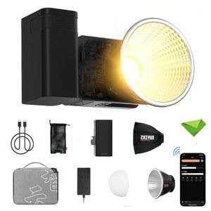 지윤 X60 프로 60W LED 비디오 조명, 바이컬러 CCT 2700-650K CRI 95 TLCI 97, 사진 촬영을 위한 APP 제어 연속 조명, 스튜디오 비디오 조명, 유튜브, 브이로그, 라이브 스트림 등 (ZY 마운트)