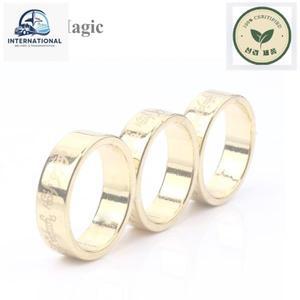마술 도구 신기한 1Pcs 골드 PK 링매직 트릭 마그네틱 18mm 19mm 20mm 황금 강한 자기 손가락