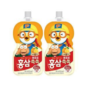 팔도 뽀로로 홍삼 쏙쏙 100ml 20팩 오렌지.
