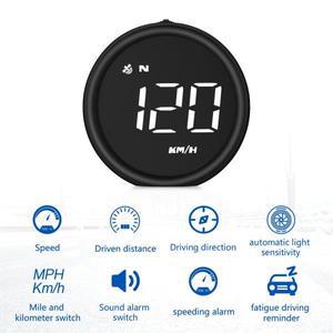 GPS 자동차 HUD 헤드업 디스플레이 + Beidou 디지털 속도계 과속 경고 피로 운전 경보 나침반 포함