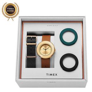 TIMEX 타이맥스 TWG020300 가죽밴드 여성용 패션시계 베젤 가죽교체