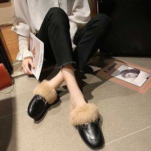 여자 털뮬 구두 단화 털신발 교사 사무실 슬리퍼 패션