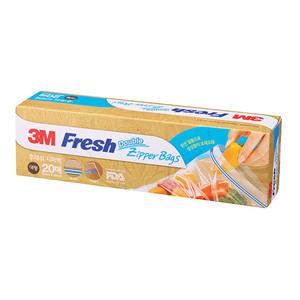 3M 후레쉬 지퍼백 대형 20매 이중잠금지퍼 터짐방지