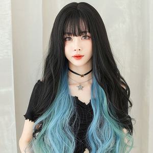 포동이 패션가발 풀커버 앞머리 장발 편안한 인싸템 통머리커버 에어 롱 웨이브 OPH4