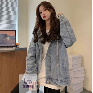 여성청자켓 오버핏 봄 가을 빈티지 바람막이 여행 주말룩 캐주얼 자켓