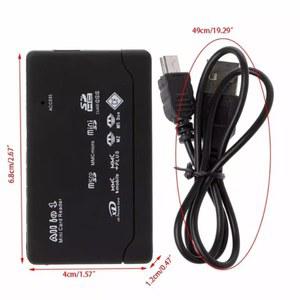 미니 메모리 카드 리더, 올인원 카드 리더, USB 2.0 480Mbps 카드 리더, TF MS M2 XD CF 마이크로 SD 카드 리더