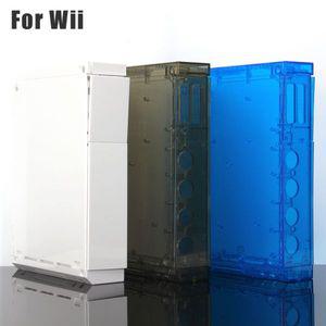 Wii 콘솔용 교체 투명 케이스 커버 하우징 쉘 풀 호스트 크리스탈 컬러 드롭쉬핑
