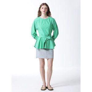 [EnC]깅엄체크 볼륨 벨티드 블라우스  택가격  179000원 _P367446466