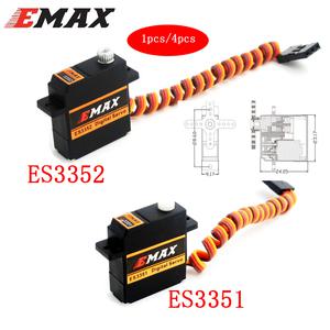 rc헬기 EMAX ES3351 ES3352 아날로그 디지털 서보 메탈 기어 RC 글라이더 비행기 드론용 9mm 4.8-6V 1/4 개