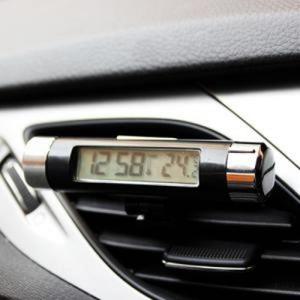 VIP-340 백라이트 2IN1 온도계 차량용 시계