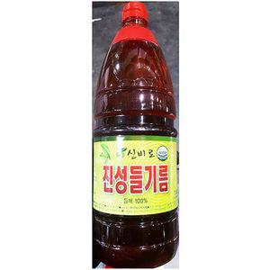 진성 신비로 들기름 1.8L 오일 식용유 들깨 수입산 중국산 대용량 업소용 식당용 조리용