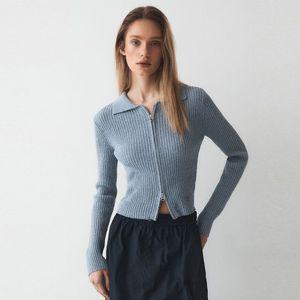 후아유 카라 부클 집업 가디건 / WHCKE2331F