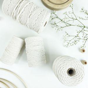마크라메 뜨개 실 면로프 콘사 3mm/4mm